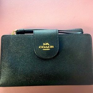 Coach phone wallet black